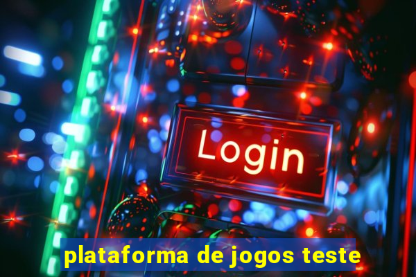 plataforma de jogos teste